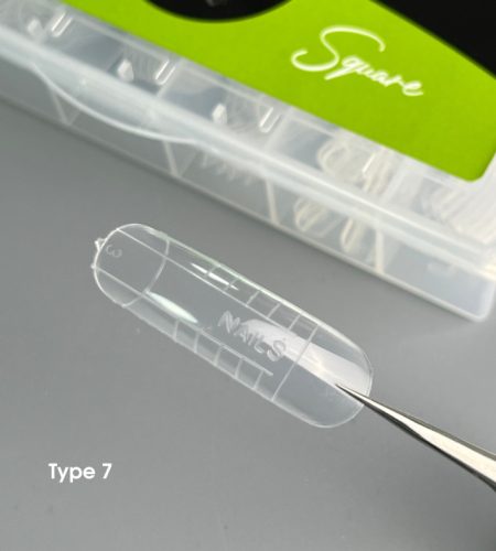 nailsoftheday dual forms type 7 – square upper nail forms for downward growing nails (medium length), 120 pcs